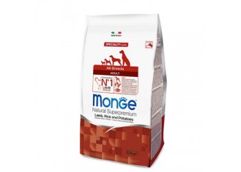 Monge SUPERPREMIUM ALL BREEDS MINI ADULT Agnello e Riso da 7,5 kg cane