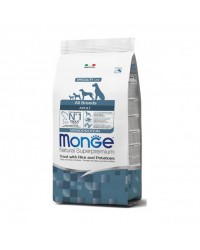 Monge Superpremium All Breeds Adult Monoproteico Trota con Riso e Patate da kg 12 cane