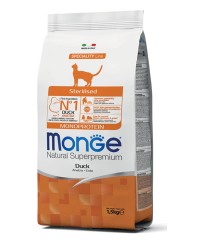 Monge Natural Superpremium Monoproteico Sterilizzato Gatto Adulto Anatra da kg 10 