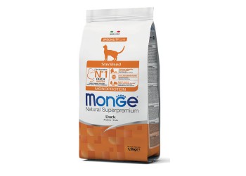 Monge Natural Superpremium Monoproteico Sterilizzato Gatto Adulto Anatra da kg 10 