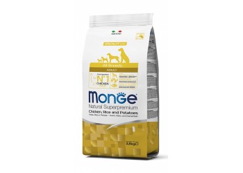 Monge SUPERPREMIUM ALL BREEDS ADULT Pollo con Riso e Patate da 2,5 kg cane 