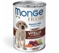 Monge Fresh Bocconi in Paté Vitello con Ortaggi Puppy da gr 400