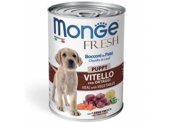 Monge Fresh Bocconi in Paté Vitello con Ortaggi Puppy da gr 400