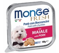 Monge SUPERPREMIUM Fresh Patè e bocconcini con maiale da gr 100