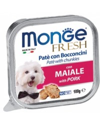 Monge SUPERPREMIUM Fresh Patè e bocconcini con maiale da gr 100