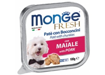 Monge SUPERPREMIUM Fresh Patè e bocconcini con maiale da gr 100