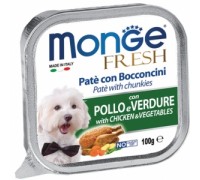 Monge SUPERPREMIUM Fresh Patè e bocconcini con pollo e verdure 100 gr