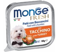 Monge SUPERPREMIUM Fresh Patè e bocconcini con tacchino100 gr