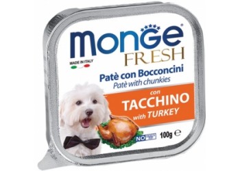 Monge SUPERPREMIUM Fresh Patè e bocconcini con tacchino100 gr