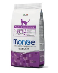 Monge Natural Superpremium Gatto Adult Ricco in Pollo da kg 1,5