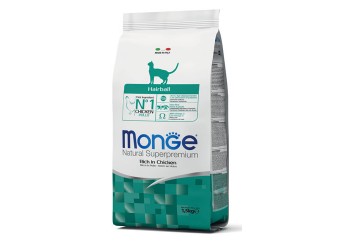 Monge Natural Superpremium Gatto Adulto Hairball Ricco di Pollo da kg 1,5