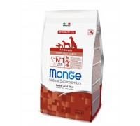 Monge SUPERPREMIUM  All Breeds Puppy & Junior Agnello e Riso per cane da 12 kg 