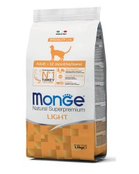 Monge Natural Superpremium Gatto Adult Light Tacchino da kg 1,5