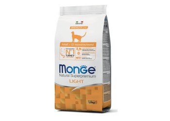 Monge Natural Superpremium Gatto Adult Light Tacchino da kg 1,5