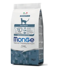 Monge Natural Superpremium Monoproteico Strerilizzato trota da kg 10