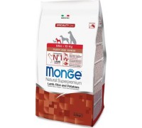 Monge SUPERPREMIUM mini Puppy & Junior Agnello e Riso per cane da 2,5 kg 