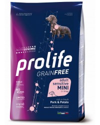 Prolife Grain Free Adult Sensitive Maiale Fresco disossato e Patate Mini da kg 7