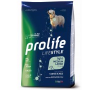 Prolife Life Style Adult Light Merluzzo Fresco diliscato e Riso Medium/Large da kg 12