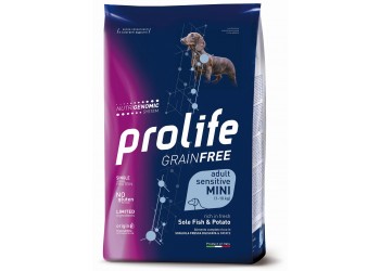 Prolife Grain Free Adult Sensitive Sole Sogliola Fresca diliscata e Patate Mini da kg 7