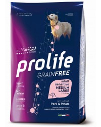 Prolife Grain Free Adult Sensitive Maiale Fresco disossato e Patate Medium/Large kg 10