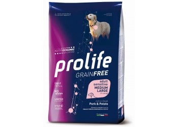 Prolife Grain Free Adult Sensitive Maiale Fresco disossato e Patate Medium/Large kg 10