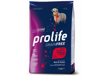 Prolife Grain Free Adult Sensitive Manzo Fresco disossato e Patate Medium/Large da kg 10