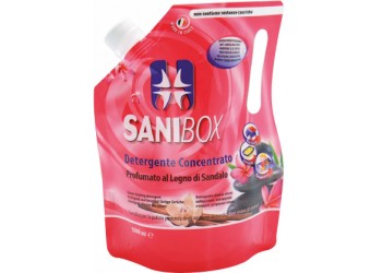 Sanibox Detergente Igienizzante elimina odori da 1 litro Profumazione Legno di Sandalo