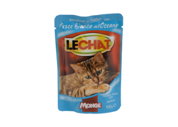 Monge Lechat buste Bocconcini in Salsa con Pesce Bianco dell'Oceano 100 gr