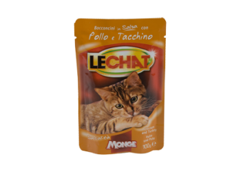 Monge Lechat buste Bocconcini in Salsa con Pollo e Tacchino 100 gr