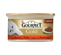 Purina Nestlè Gourmet Gold CASSEROLE CON MANZO E POLLO IN SALSA DI POMODORO 85GR