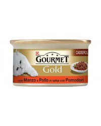 Purina Nestlè Gourmet Gold CASSEROLE CON MANZO E POLLO IN SALSA DI POMODORO 85GR