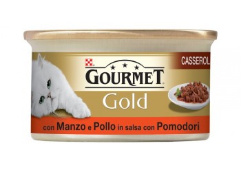 Purina Nestlè Gourmet Gold CASSEROLE CON MANZO E POLLO IN SALSA DI POMODORO 85GR
