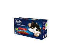 Purina Felix selezioni deliziose in gelatina manzo e pollo confezione da 12 bustine da 85 gr