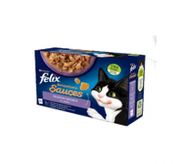 Purina Felix selezioni saporite in salsa sauces sensations confezione da 12 bustine da 85 gr