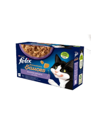 Purina Felix selezioni saporite in salsa sauces sensations confezione da 12 bustine da 85 gr