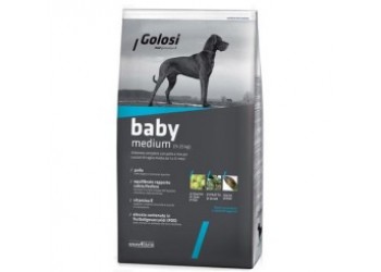 Golosi Baby medium con pollo e riso per cuccioli di taglia media da 1 a 12 mesi da kg 12