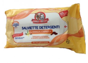 Bayer - Salviette vaniglia e cannella  per cani 50 pz