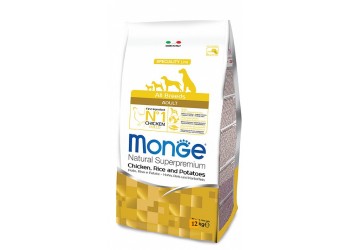 Monge Superpremium All Breeds Adult Pollo con Riso e Patate da 12 kg cane ( ex formato da 15 kg )