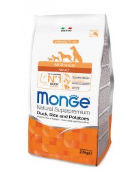 Monge Superpremium All Breeds Adult Anatra, Riso e Patate da 12 kg cane