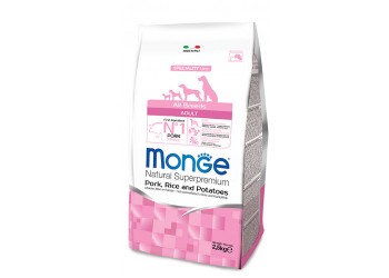 Monge SUPERPREMIUM All Breeds Adult Maiale Riso e Patate da kg 12 cane