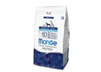 Monge SUPERPREMIUM MEDIUM Puppy & Junior da 3 kg disp.nel formato da 12 kg € 35,60