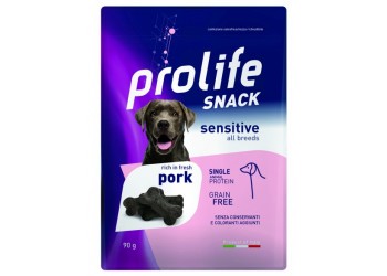 Prolife Dog Snack Sensitive Grain Free Maiale 90 gr