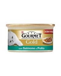 Purina Nestlè Gourmet Gold Dadini in salsa gr 85 con SALMONE E POLLO