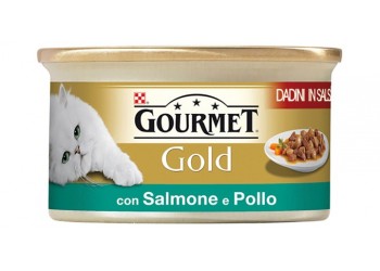 Purina Nestlè Gourmet Gold Dadini in salsa gr 85 con SALMONE E POLLO