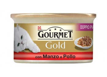 Purina Nestlè Gourmet Gold Doppio Piacere gr 85 con MANZO E POLLO