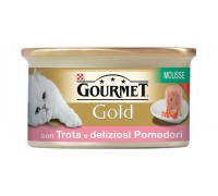 Purina Nestlè Gourmet Gold MOUSSE con TROTA E DELIZIOSI POMODORINI 85gr