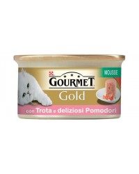 Purina Nestlè Gourmet Gold MOUSSE con TROTA E DELIZIOSI POMODORINI 85gr