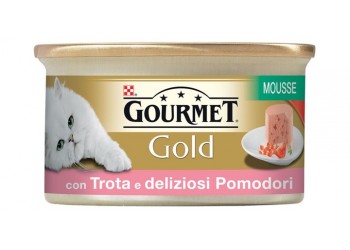 Purina Nestlè Gourmet Gold MOUSSE con TROTA E DELIZIOSI POMODORINI 85gr