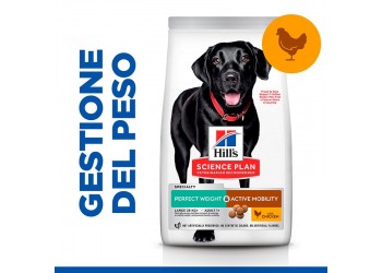 Hill's Science Plan PERFECT WEIGHT & ACTIVE MOBILITY LARGE BREED ADULT ALIMENTO PER CANI con POLLO Da kg 12