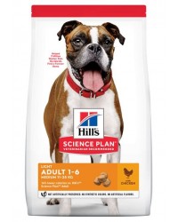Hill's Science Plan Canine Adult Medium Light con Pollo 14 Kg secco 12+2 Kg Offerta € 3,75 / kg